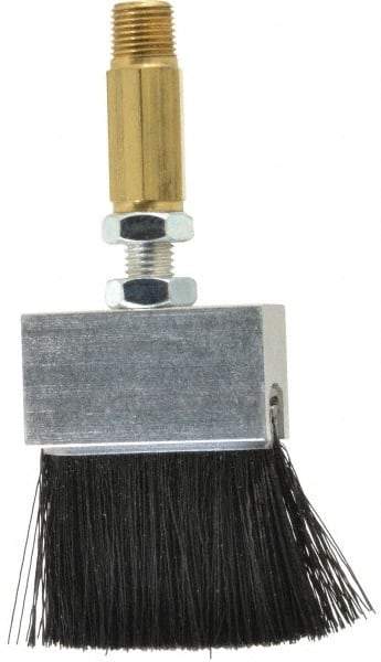 LDI Industries - 1-1/2" Long Brush, 1-1/2" Width/Diam, PTF Thread Oil Reservoir Lubrication Brushes - 1-5/32" Bristle Length, 250°F, 2-3/8" Length Under Mounting Thread, Straight Shank - Strong Tooling