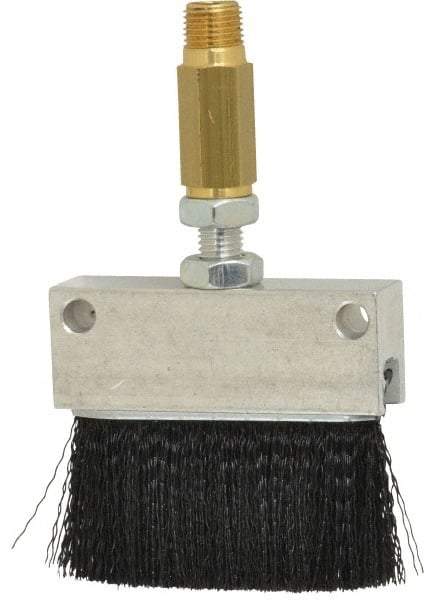 LDI Industries - 2-1/4" Long Brush, 2-1/4" Width/Diam, PTF Thread Oil Reservoir Lubrication Brushes - 1-5/32" Bristle Length, 250°F, 2-3/8" Length Under Mounting Thread, Straight Shank - Strong Tooling