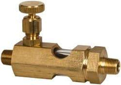 LDI Industries - 1/8 Outlet Thread, 1/8 Inlet Thread, Brass, Straight Valve, Oil Reservoir Needle Valve - 1 Outlet, MNPTF Inlet Thread, MNPTF Outlet Thread - Strong Tooling