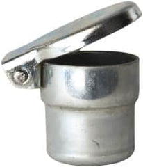 Gits - Steel, Zinc Plated, Shoulder Drive One Piece, Straight Oil Hole Cover - 0.878-0.880" Drive Diam, 7/8" Drive-In Hole Diam, 1/2" Drive Length, 1-1/16" Overall Height - Strong Tooling