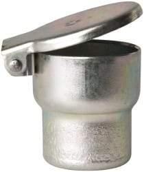 Gits - Steel, Zinc Plated, Shoulder Drive One Piece, Straight Oil Hole Cover - 1.003-1.005" Drive Diam, 1" Drive-In Hole Diam, 19/32" Drive Length, 1-5/16" Overall Height - Strong Tooling