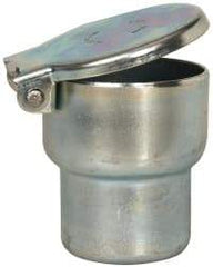 Gits - Steel, Zinc Plated, Shoulder Drive One Piece, Straight Oil Hole Cover - 1.253-1.255" Drive Diam, 1-1/4" Drive-In Hole Diam, 13/16" Drive Length, 1-11/16" Overall Height - Strong Tooling