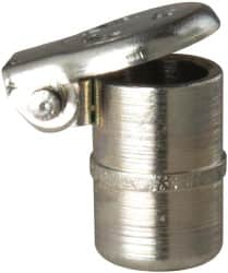 Gits - Steel, Zinc Plated, Beaded Drive One Piece, Straight Oil Hole Cover - 0.315-0.317" Drive Diam, 5/16" Drive-In Hole Diam, 7/32" Drive Length, 1/2" Overall Height - Strong Tooling