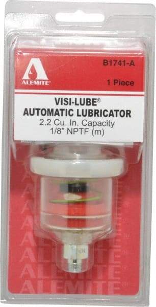 Alemite - 1.22 Ounce Reservoir Capacity, 1/8 NPTF Thread, Steel, Spring-Loaded, Grease Cup and Lubricator - -40 to 65.56°C Operating Temp, 0.15 to 0.24 Bar Operating Pressure - Strong Tooling