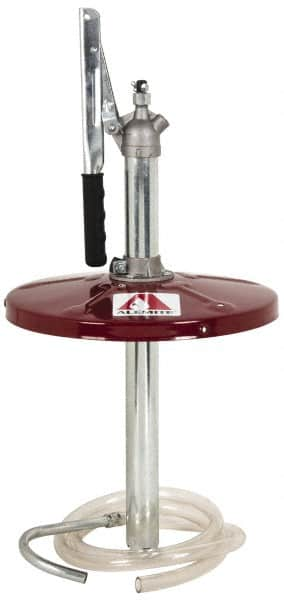 Alemite - Oil Lubrication 0.38 Strokes/oz Flow Steel, Aluminum & Stainless Steel Lever Hand Pump - For 25 to 35 Lb Container - Strong Tooling