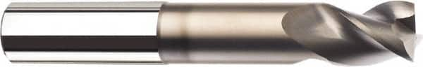 SGS - 1", 2 Flute, Single End, Solid Carbide, 0.04" Corner Radius End Mill - 4" OAL, 45° Helix, Right Hand Flute, 1-1/4" LOC, Right Hand Cut, 2-1/8" Extended Reach - Strong Tooling