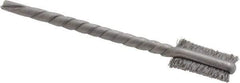 Osborn - 1/4" Diam Flat Steel Tube Brush - 0.005" Filament Diam, 9/16" Brush Length, 2-1/8" OAL, 3/32" Diam Shank - Strong Tooling