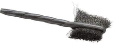 Osborn - 5/8" Diam Flat Steel Tube Brush - 0.003" Filament Diam, 5/8" Brush Length, 2-1/4" OAL, 1/8" Diam Shank - Strong Tooling