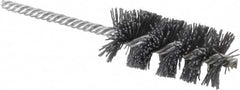 Osborn - 1-1/4" Diam Helical Nylon Tube Brush - 2-1/2" Brush Length, 5-1/2" OAL, 1/4" Diam Shank - Strong Tooling