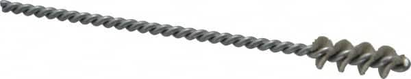 Osborn - 0.385" Diam Helical Nylon Tube Brush - 1" Brush Length, 5" OAL, 0.152" Diam Shank - Strong Tooling