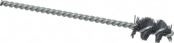 Osborn - 0.64" Diam Helical Nylon Tube Brush - 1" Brush Length, 5" OAL, 0.169" Diam Shank - Strong Tooling