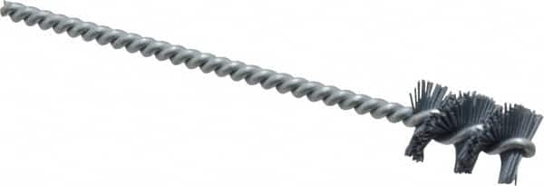 Osborn - 0.64" Diam Helical Nylon Tube Brush - 1" Brush Length, 5" OAL, 0.169" Diam Shank - Strong Tooling