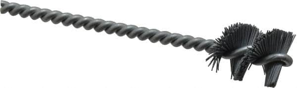 Osborn - 0.89" Diam Helical Nylon Tube Brush - 1" Brush Length, 5" OAL, 0.228" Diam Shank - Strong Tooling