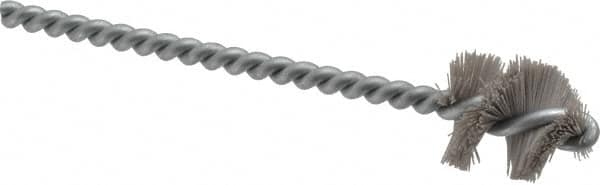 Osborn - 0.89" Diam Helical Nylon Tube Brush - 1" Brush Length, 5" OAL, 0.228" Diam Shank - Strong Tooling