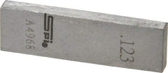 SPI - 0.123" Rectangular Steel Gage Block - Accuracy Grade 0, Includes NIST Traceability Certification - Strong Tooling