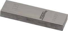 SPI - 0.135" Rectangular Steel Gage Block - Accuracy Grade 0, Includes NIST Traceability Certification - Strong Tooling