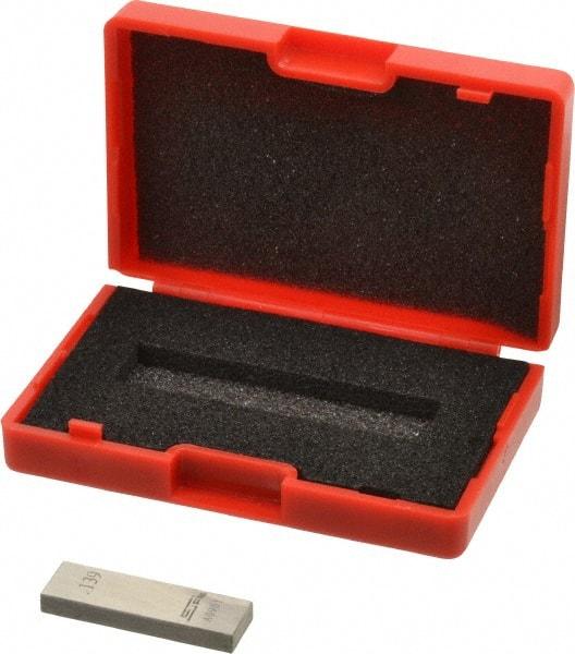 SPI - 0.139" Rectangular Steel Gage Block - Accuracy Grade 0, Includes NIST Traceability Certification - Strong Tooling