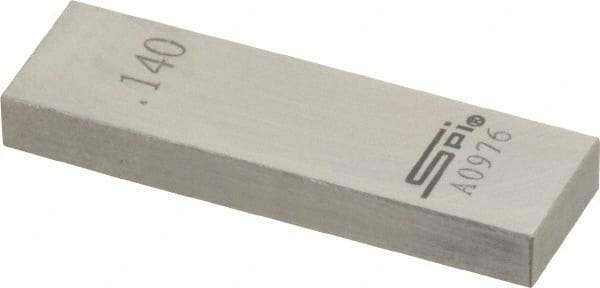 SPI - 0.14" Rectangular Steel Gage Block - Accuracy Grade 0, Includes NIST Traceability Certification - Strong Tooling