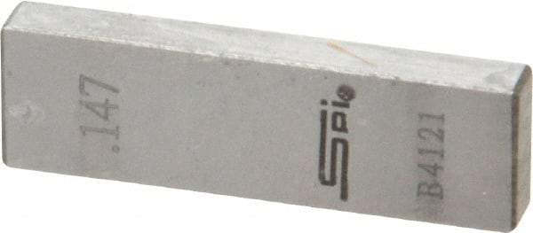 SPI - 0.147" Rectangular Steel Gage Block - Accuracy Grade 0, Includes NIST Traceability Certification - Strong Tooling