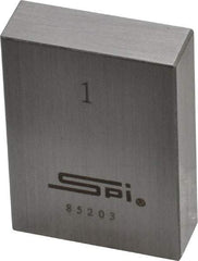 SPI - 1" Rectangular Steel Gage Block - Accuracy Grade 0, Includes NIST Traceability Certification - Strong Tooling