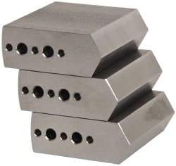 Northfield - 4" & Up Chuck Capacity, Northfield Air Style Attachment, Square Soft Lathe Chuck Jaw - 3 Jaws, Steel, 1.895mm Long x 3/4" Wide x 1-1/2" High - Strong Tooling