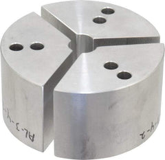 Northfield - 4" & Up Chuck Capacity, Northfield Air Style Attachment, Round Soft Lathe Chuck Jaw - 3 Jaws, Aluminum, 3.92" Wide x 2" High - Strong Tooling