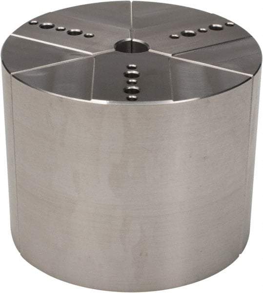 Northfield - 4" & Up Chuck Capacity, Northfield Air Style Attachment, Round Soft Lathe Chuck Jaw - 3 Jaws, Aluminum, 3.92" Wide x 3" High - Strong Tooling