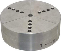 Northfield - 6" & Up Chuck Capacity, Northfield Air Style Attachment, Round Soft Lathe Chuck Jaw - 3 Jaws, Aluminum, 5.92" Wide x 2" High - Strong Tooling