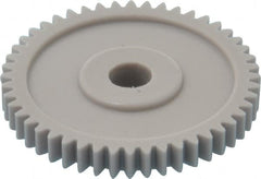 Made in USA - 32 Pitch, 1-1/2" Pitch Diam, 1-9/16" OD, 48 Tooth Spur Gear - 3/16" Face Width, 1/4" Bore Diam, 5/8" Hub Diam, 20° Pressure Angle, Acetal - Strong Tooling