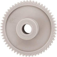 Made in USA - 32 Pitch, 1-3/4" Pitch Diam, 1-13/16" OD, 56 Tooth Spur Gear - 3/16" Face Width, 5/16" Bore Diam, 43/64" Hub Diam, 20° Pressure Angle, Acetal - Strong Tooling