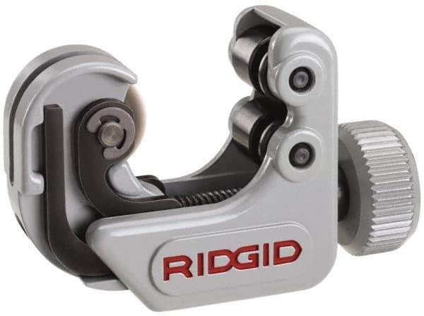 Ridgid - 1/4" to 1-1/8" Pipe Capacity, Mini Tube Cutter - Cuts Copper, Aluminum, Brass, 2-1/4" OAL - Strong Tooling