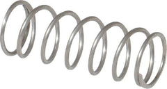 Value Collection - 0.36" OD, 0.032" Wire, 1" Free Length, Compression Spring - 5.92 Lb Spring Rating, Stainless Steel - Strong Tooling