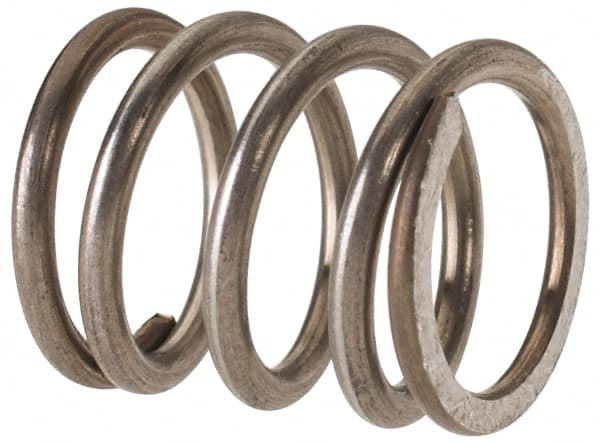 Value Collection - 0.42" OD, 0.047" Wire, 1/2" Free Length, Compression Spring - 35.04 Lb Spring Rating, Stainless Steel - Strong Tooling