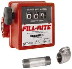 Tuthill - 3/4" NPT Port Fuel Flowmeter - 50 Max psi, 5 to 20 GPM, Aluminum - Strong Tooling