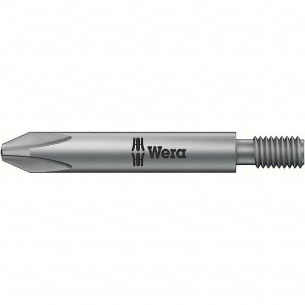 Wera - #2 Phillips Screwdriver Bit - #10-32 Drive, 1-47/64" OAL - Strong Tooling