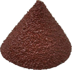 Superior Abrasives - 3/4" Diam 60 Grit 60° Included Angle Cone Center Lap - Aluminum Oxide, Medium Grade, Lock Nut Mount - Strong Tooling