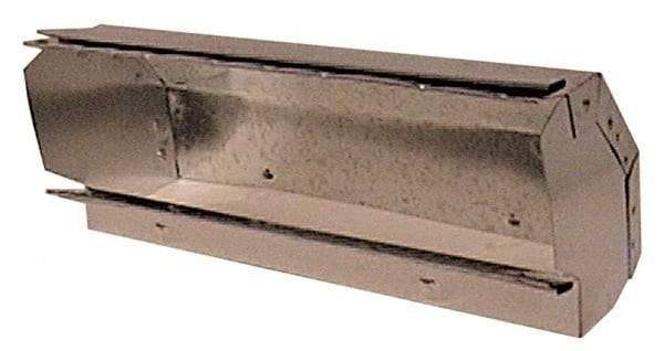 Made in USA - 3-1/4" ID Galvanized Duct Shortway 90° Stack El - 10" Long, Standard Gage, 45 Piece - Strong Tooling