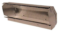 Made in USA - 3-1/4" ID Galvanized Duct Shortway 90° Stack El - 12" Long, Standard Gage, 40 Piece - Strong Tooling