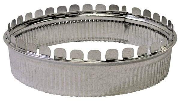 Made in USA - 7" ID Galvanized Duct Round Starting Collar - Standard Gage, 50 Piece - Strong Tooling