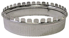 Made in USA - 8" ID Galvanized Duct Round Starting Collar - Standard Gage, 50 Piece - Strong Tooling