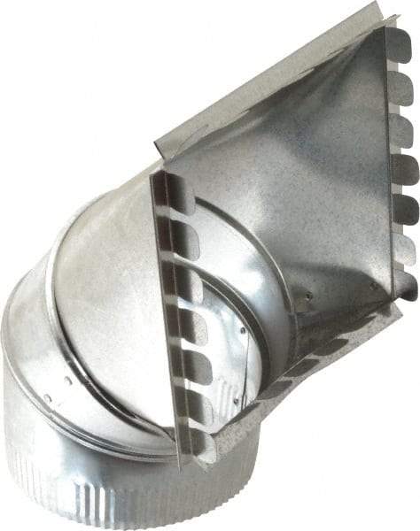 Made in USA - 6" ID Galvanized Duct Square Takeoff - 6-1/2" Long x 6-1/2" Wide, Standard Gage, 32 Piece - Strong Tooling