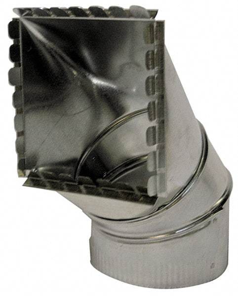 Made in USA - 8" ID Galvanized Duct Square Takeoff - 12" Long x 6-1/2" Wide, Standard Gage, 16 Piece - Strong Tooling