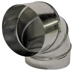 Made in USA - 18" ID Galvanized Duct Round Adjustable Elbow - 24 Gage, 1 Piece - Strong Tooling