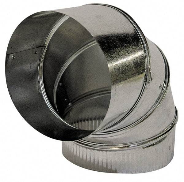 Made in USA - 12" ID Galvanized Duct Round Adjustable Elbow - 26 Gage, 4 Piece - Strong Tooling