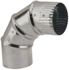 Made in USA - 3" ID Galvanized Duct Round Adjustable Elbow - Standard Gage, 30 Piece - Strong Tooling