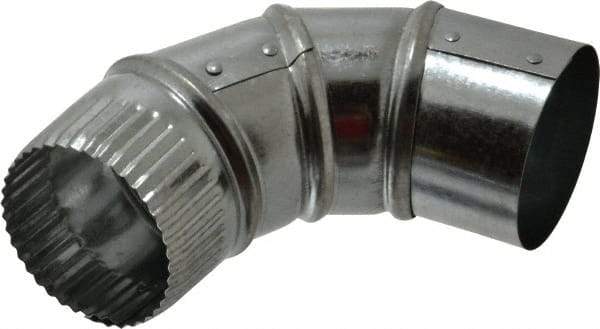 Made in USA - 3" ID Galvanized Duct Round Adjustable Elbow - 26 Gage, 30 Piece - Strong Tooling