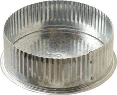 Made in USA - 6" ID Galvanized Duct Tee Cover with Crimp - Standard Gage, 30 Piece - Strong Tooling