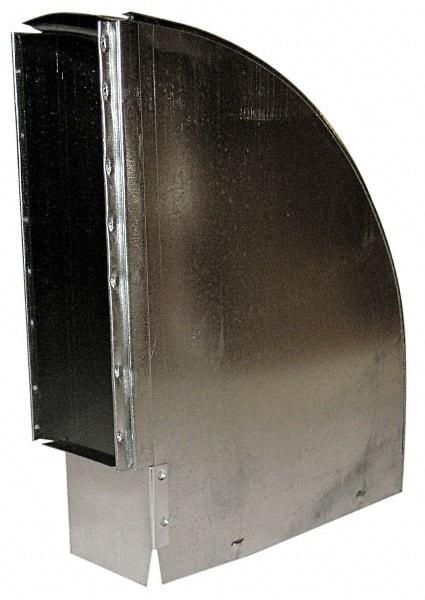 Made in USA - Galvanized Duct Flatway 90° Stack El - 10" Wide x 3-1/4" High, Standard Gage, 14 Piece - Strong Tooling