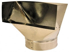 Made in USA - 2-1/4" ID Galvanized Duct Register Boot 90° - 12" Long, Standard Gage, 30 Piece - Strong Tooling