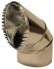 Made in USA - 6" ID Galvanized Duct Round Takeoff - 2" Long, Standard Gage, 20 Piece - Strong Tooling